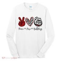 Peace Love Bulldogs Tall Long Sleeve Shirt thumb 0