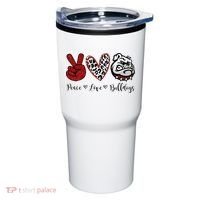 Peace Love Bulldogs Tumbler thumb 0