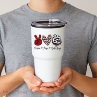 Peace Love Bulldogs Tumbler thumb 2