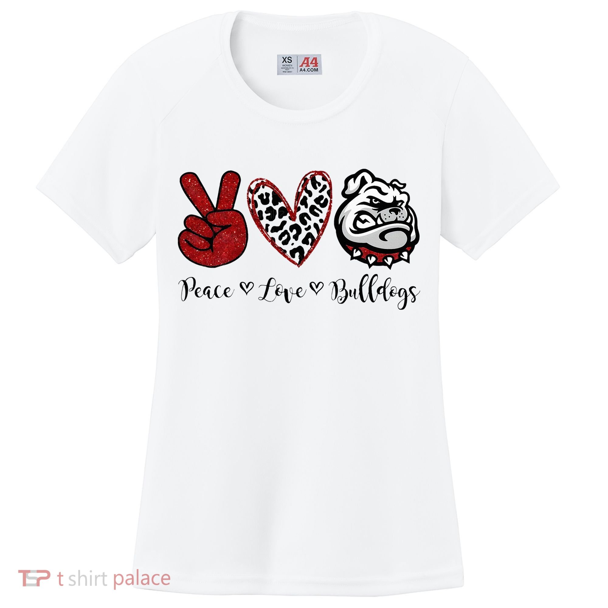 Peace Love Bulldogs Women's Cooling Performance Crew T-Shirt