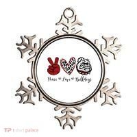 Peace Love Bulldogs Ornament thumb 0