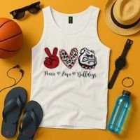 Peace Love Bulldogs Tank Top thumb 4