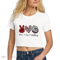 Peace Love Bulldogs Women's Crop Top Tee thumb 2
