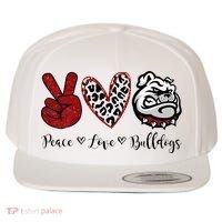 Peace Love Bulldogs Wool Snapback Cap thumb 0
