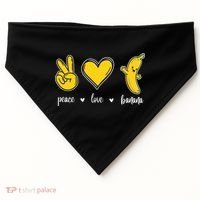 Peace Love Bananas USA-Made Doggie Bandana thumb 0