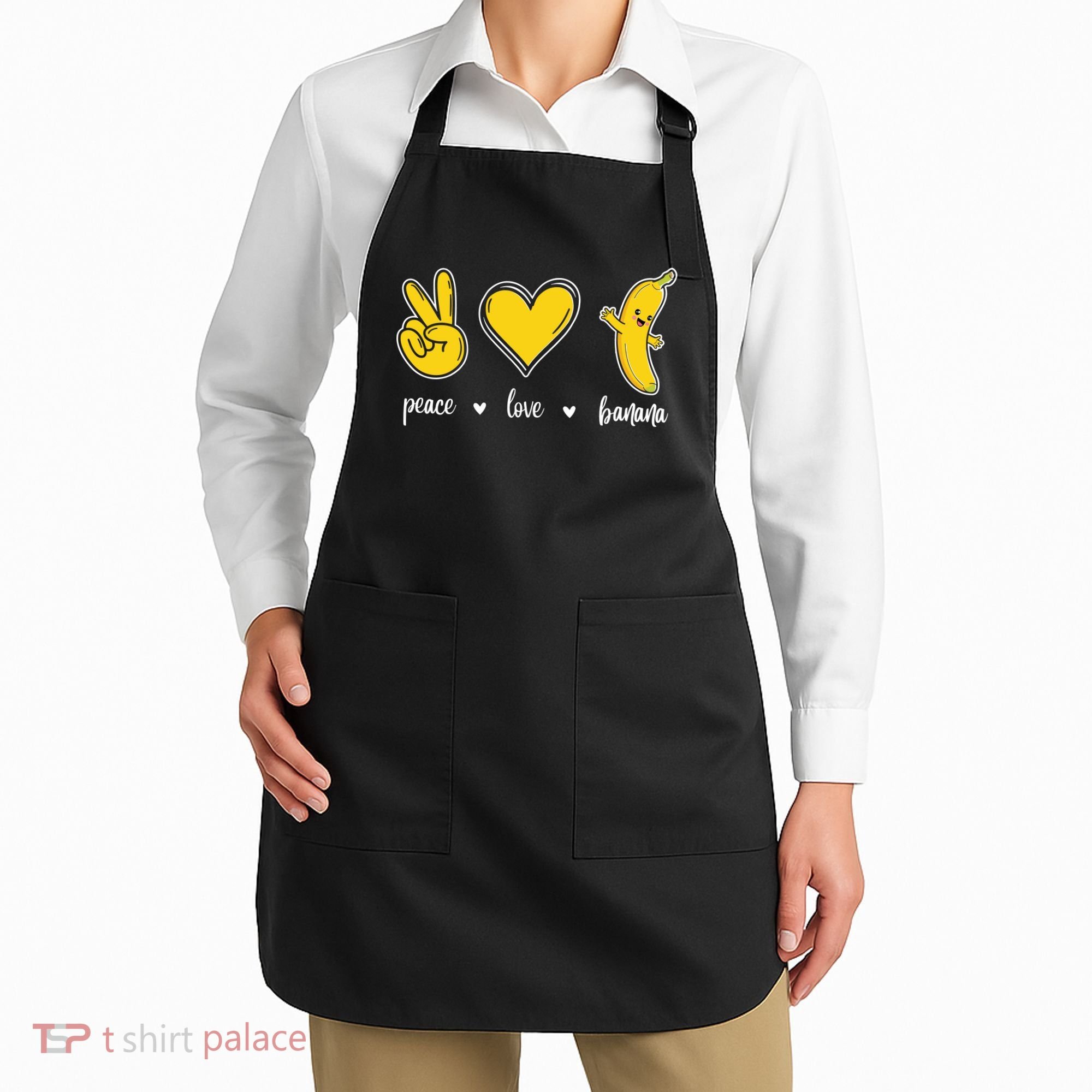 Peace Love Bananas Apron