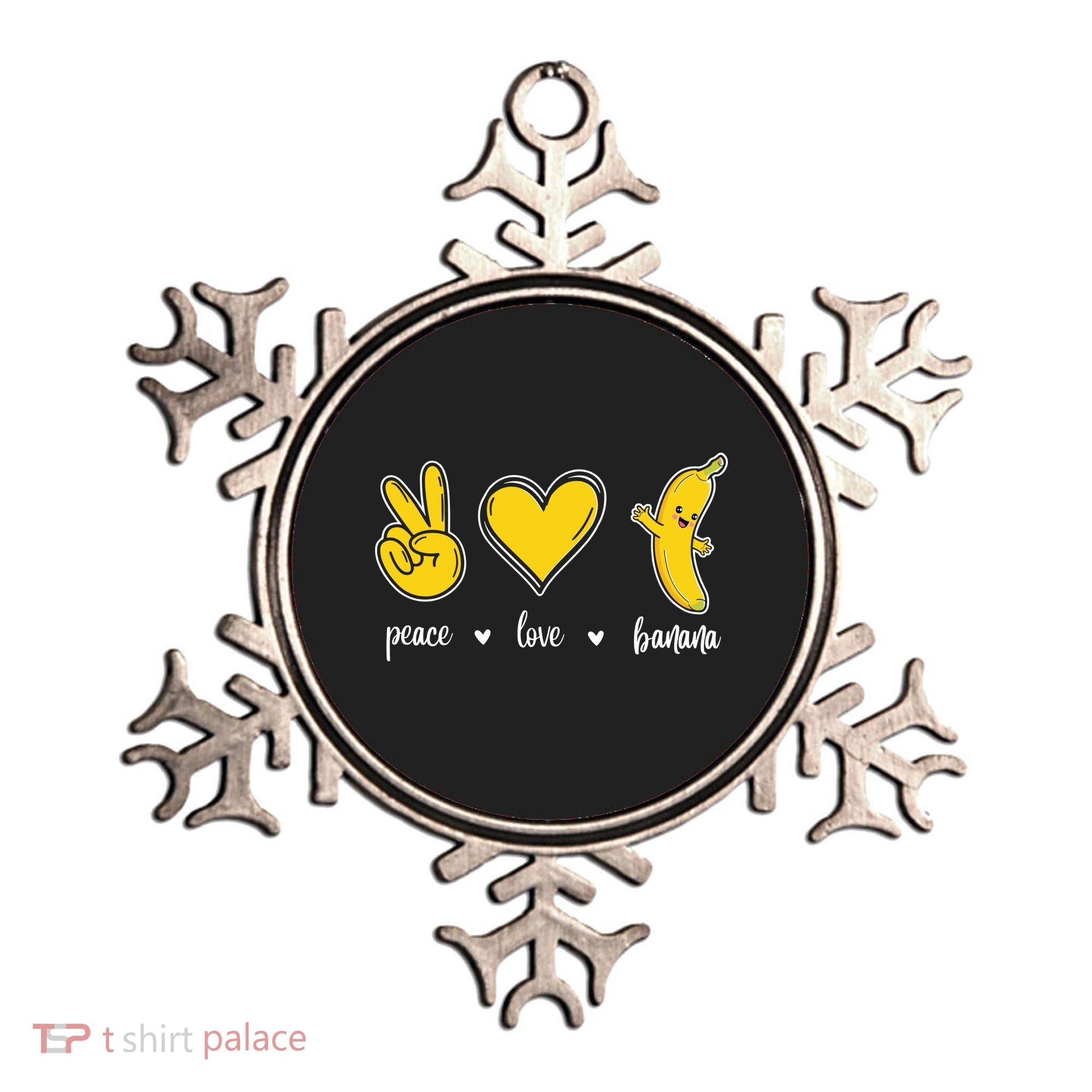 Peace Love Bananas Ornament