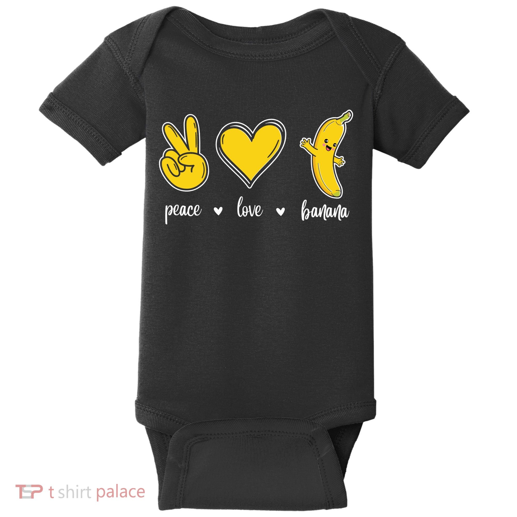 Peace Love Bananas Baby Bodysuit