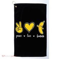 Peace Love Bananas Golf Towel thumb 0