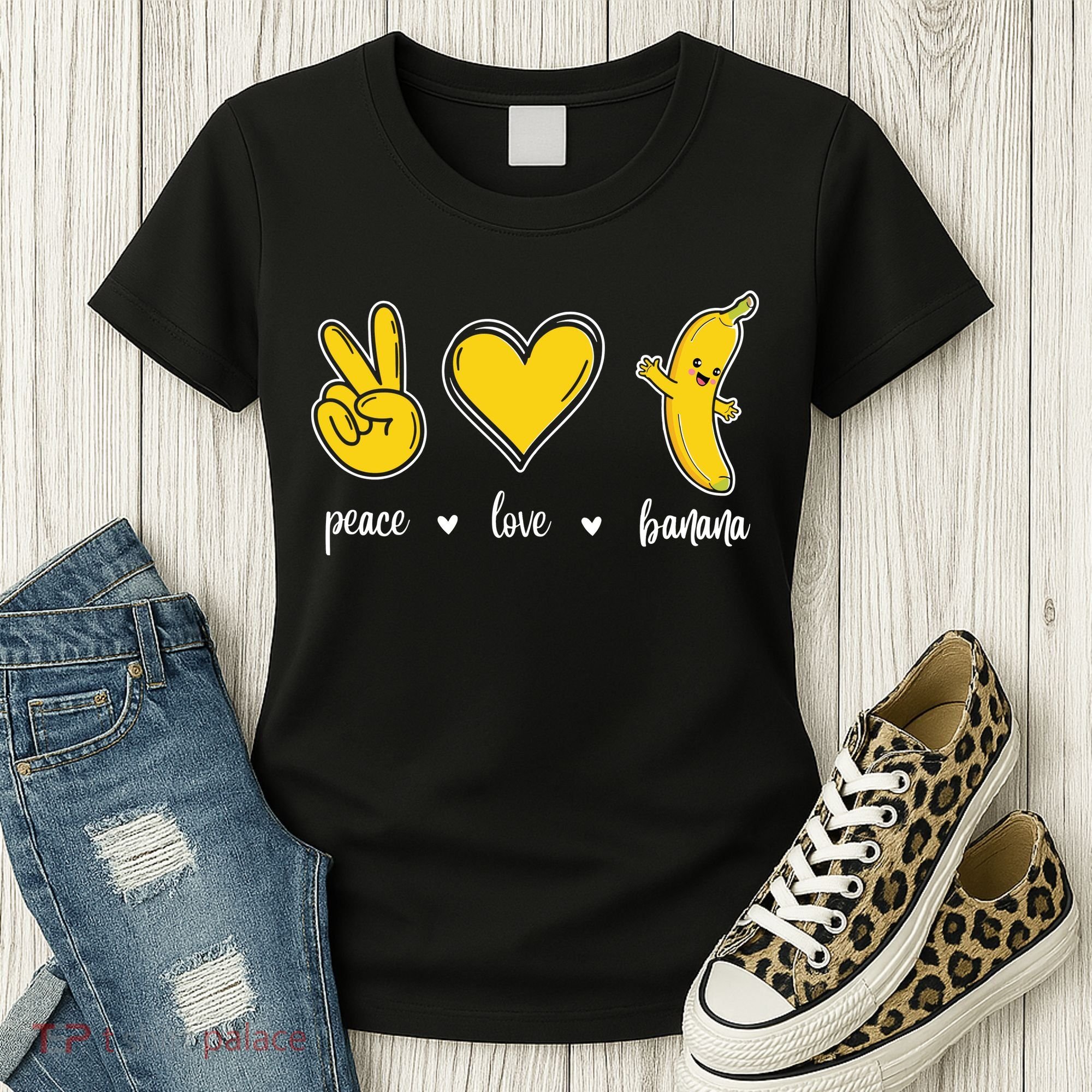 Peace Love Bananas Women's T-Shirt