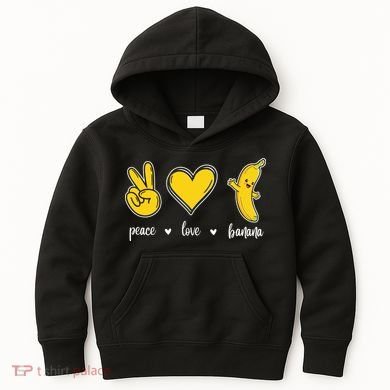 Peace Love Bananas Kids Hoodie