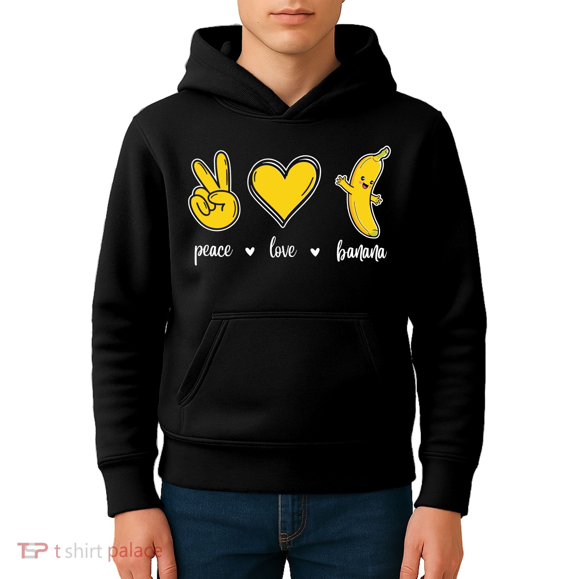 Peace Love Bananas Kids Hoodie