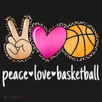 Peace Love Basketball Leopard Print Girls Women Basketball Women's Tank Top thumb 5