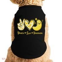 Peace Love Bananas Fresh Banana Fruit Lover Women Doggie Tank thumb 0