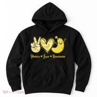 Peace Love Bananas Fresh Banana Fruit Lover Women Hoodie thumb 0