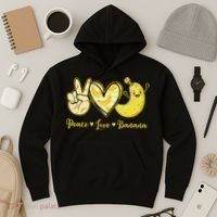 Peace Love Bananas Fresh Banana Fruit Lover Women Hoodie thumb 3