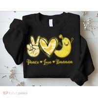 Peace Love Bananas Fresh Banana Fruit Lover Women Sweatshirt thumb 2