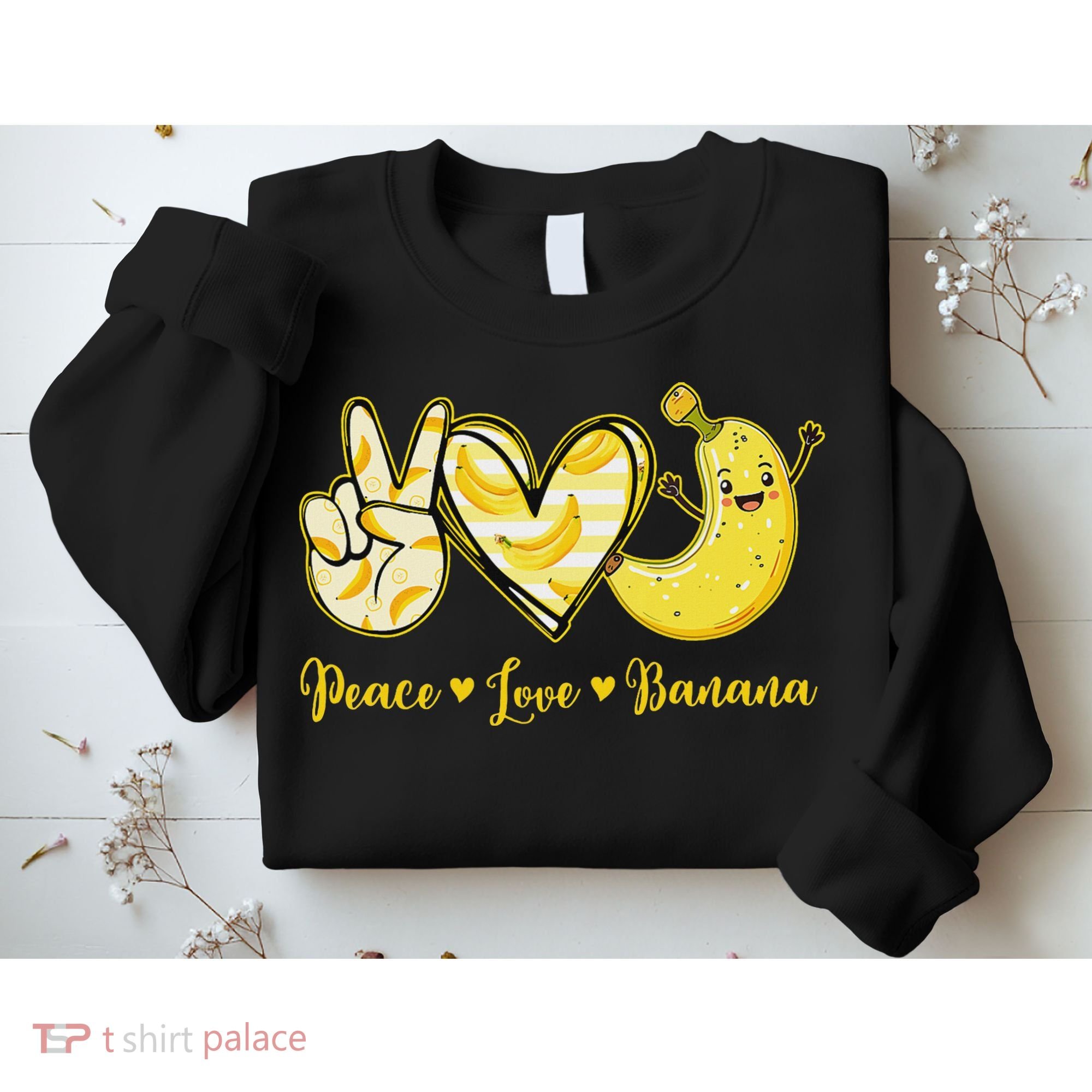 Peace Love Bananas Fresh Banana Fruit Lover Women Sweatshirt