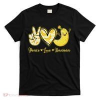 Peace Love Bananas Fresh Banana Fruit Lover Women T-Shirt thumb 0