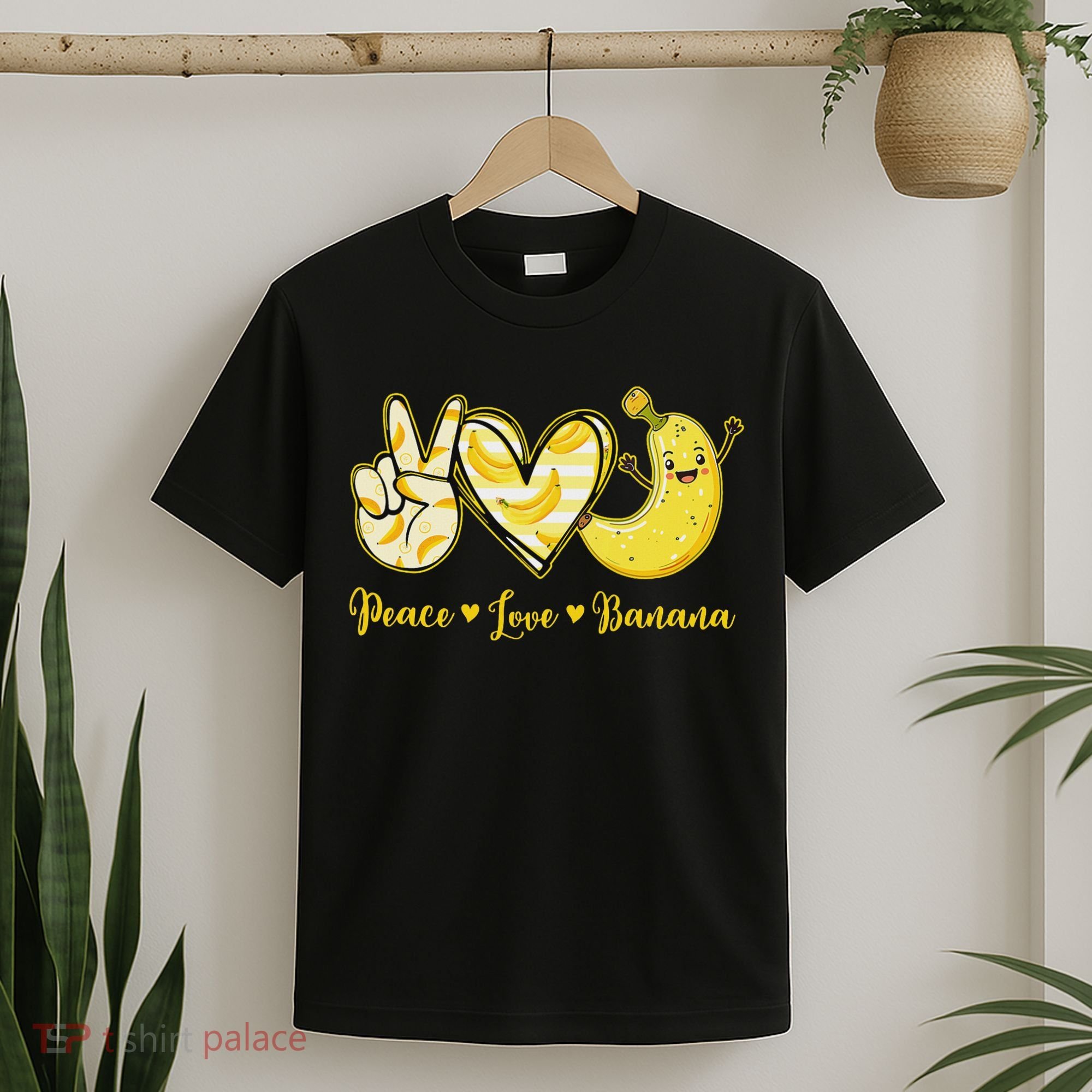 Peace Love Bananas Fresh Banana Fruit Lover Women T-Shirt