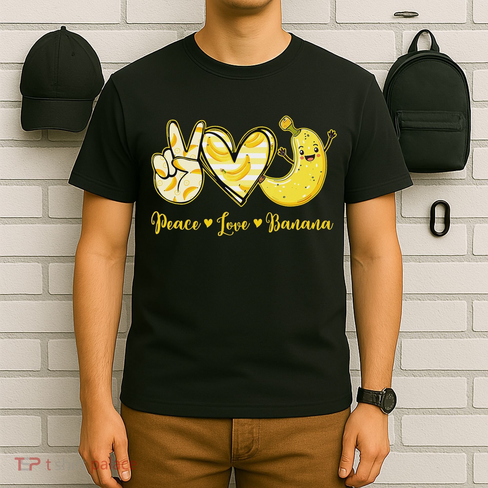 Peace Love Bananas Fresh Banana Fruit Lover Women T-Shirt