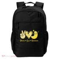 Peace Love Bananas Fresh Banana Fruit Lover Women Backpack thumb 0