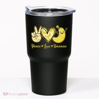 Peace Love Bananas Fresh Banana Fruit Lover Women Tumbler thumb 0