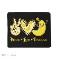 Peace Love Bananas Fresh Banana Fruit Lover Women Mousepad thumb 0