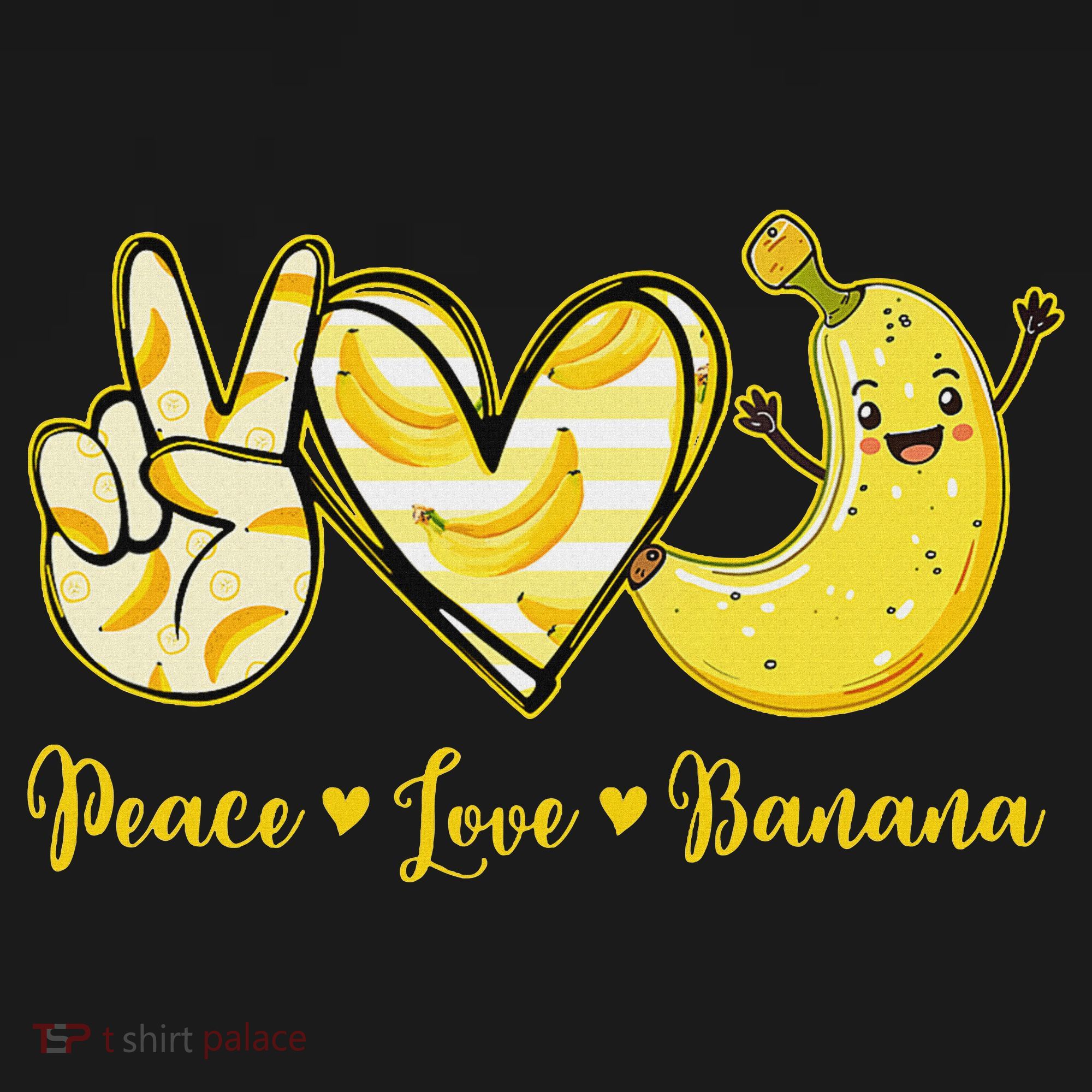 Peace Love Bananas Fresh Banana Fruit Lover Women Mousepad