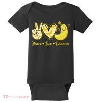 Peace Love Bananas Fresh Banana Fruit Lover Women Baby Bodysuit thumb 0