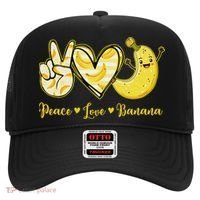 Peace Love Bananas Fresh Banana Fruit Lover Women Hat thumb 0