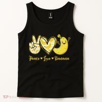 Peace Love Bananas Fresh Banana Fruit Lover Women Tank Top thumb 2