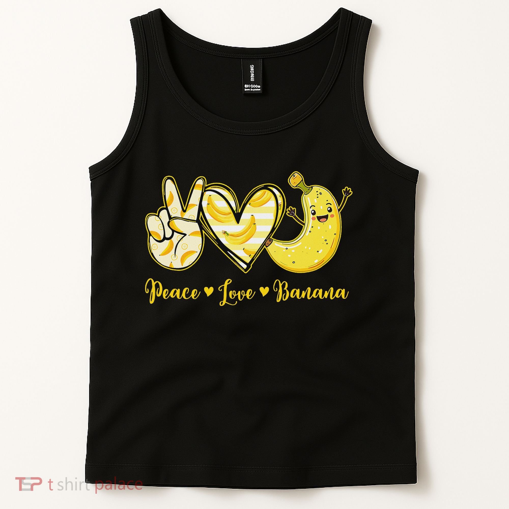 Peace Love Bananas Fresh Banana Fruit Lover Women Tank Top