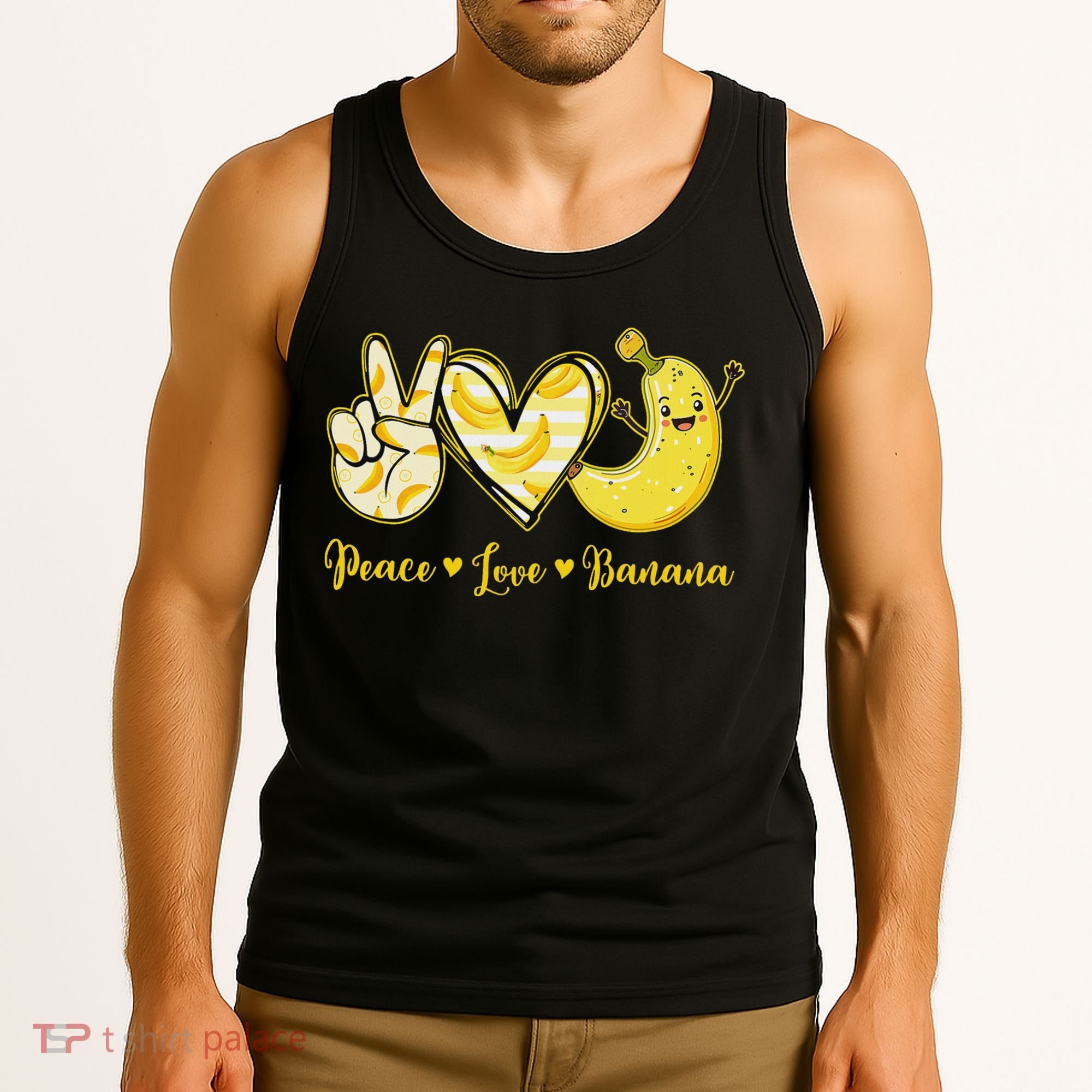Peace Love Bananas Fresh Banana Fruit Lover Women Tank Top