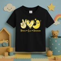 Peace Love Bananas Fresh Banana Fruit Lover Women Toddler T-Shirt thumb 3
