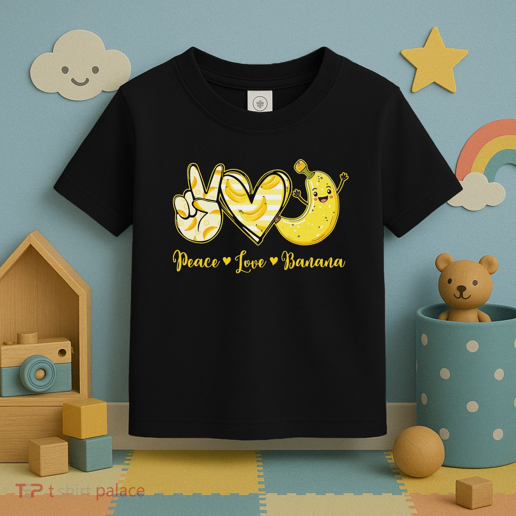 Peace Love Bananas Fresh Banana Fruit Lover Women Toddler T-Shirt