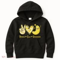 Peace Love Bananas Fresh Banana Fruit Lover Women Kids Hoodie thumb 0