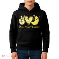 Peace Love Bananas Fresh Banana Fruit Lover Women Kids Hoodie thumb 4