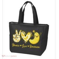 Peace Love Bananas Fresh Banana Fruit Lover Women Tote Bag thumb 3