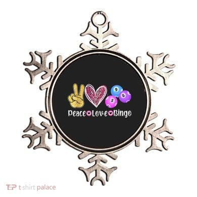 Peace Love Bingo Funny Bingo Lover Ornament