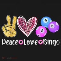 Peace Love Bingo Funny Bingo Lover Ornament thumb 1
