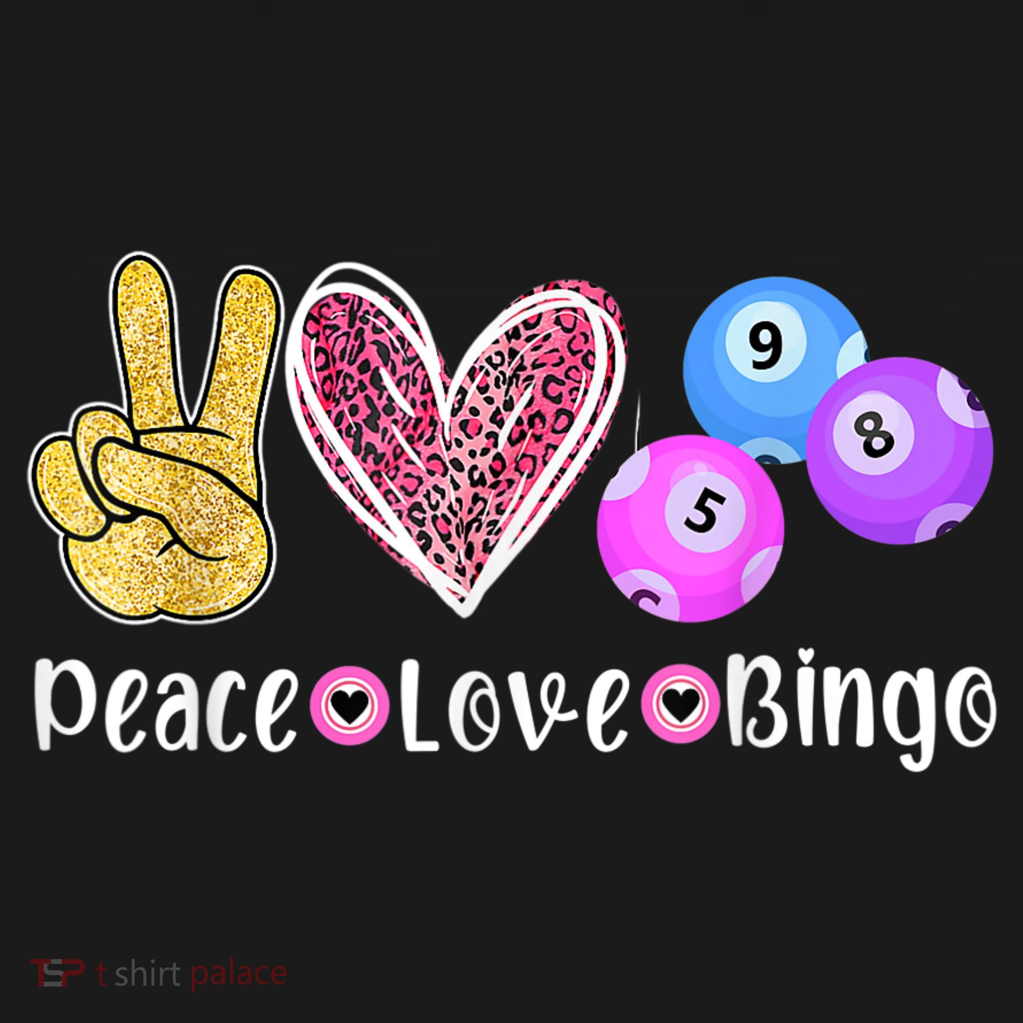 Peace Love Bingo Funny Bingo Lover Ornament
