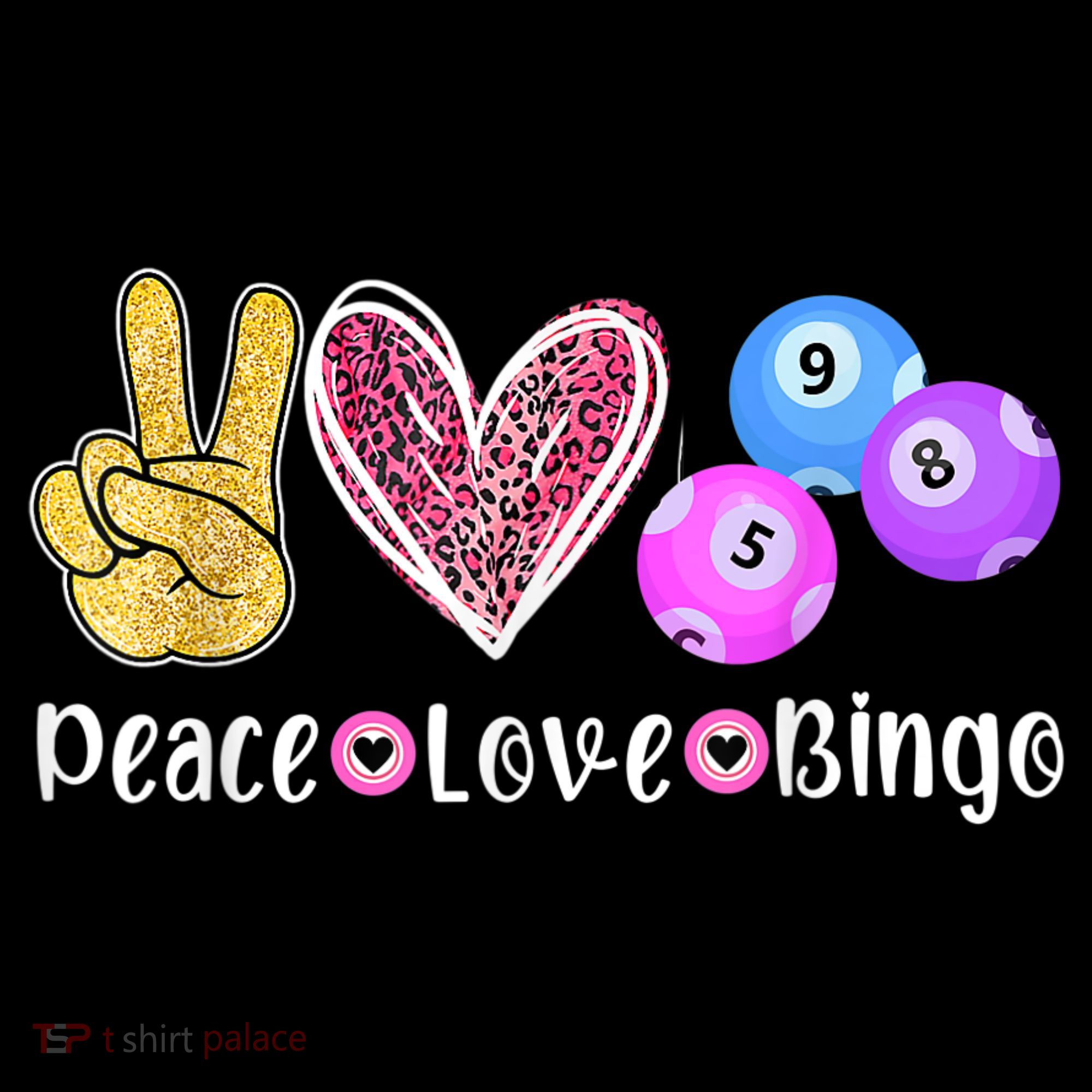 Peace Love Bingo Funny Bingo Lover Women's Tank Top