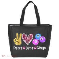 Peace Love Bingo Funny Bingo Lover Tote Bag thumb 0