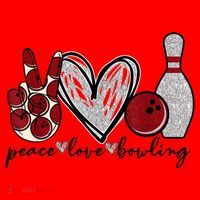 Peace Love Bowling Funny Bowling Lover Santa Hat thumb 1
