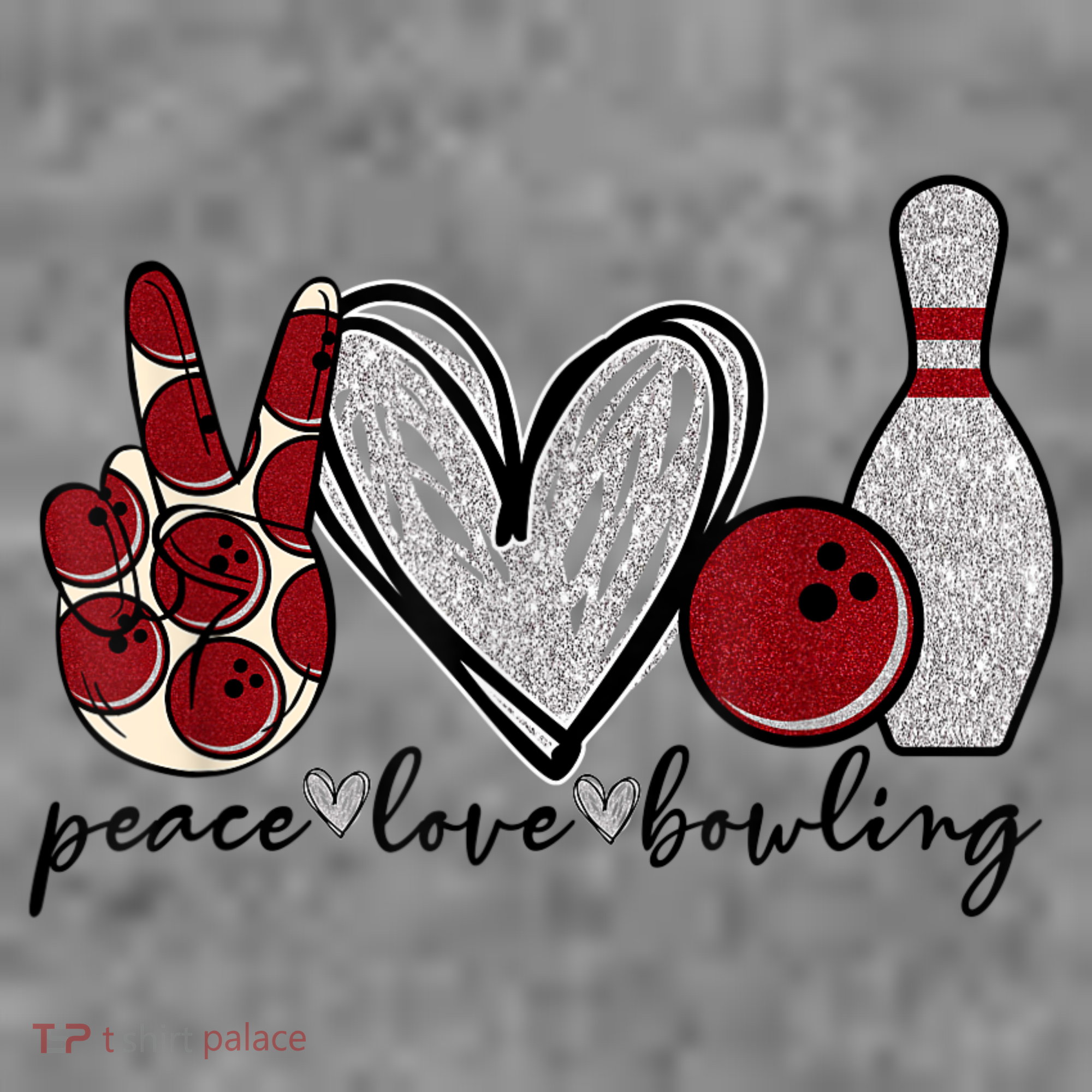 Peace Love Bowling Funny Bowling Lover Toddler Hoodie