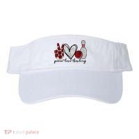 Peace Love Bowling Funny Bowling Lover Visor thumb 0