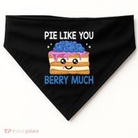 Pie Like Blue Berry Much Blueberries Funny Blueberry Lover Gift USA-Made Doggie Bandana thumb 0