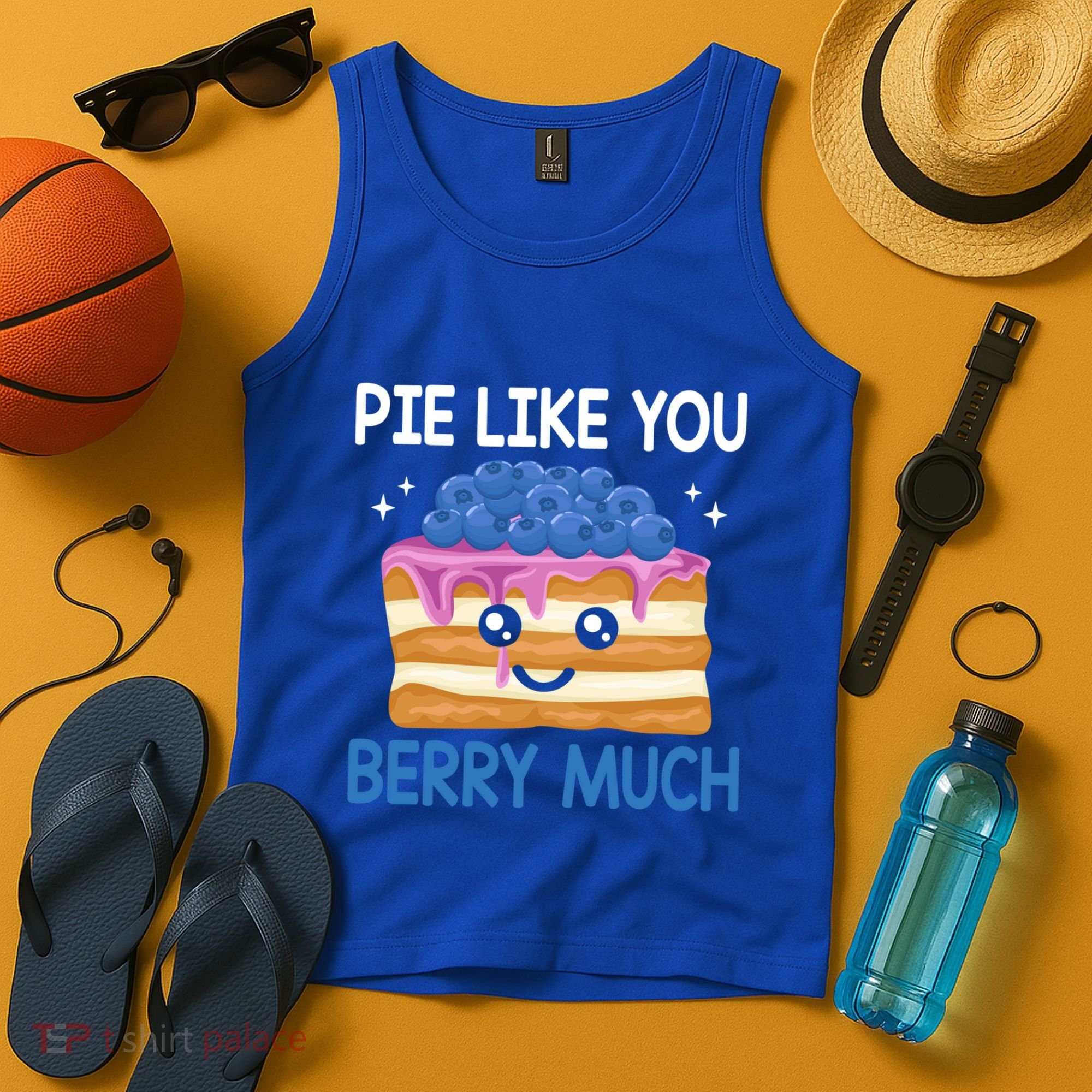 Pie Like Blue Berry Much Blueberries Funny Blueberry Lover Gift Tank Top