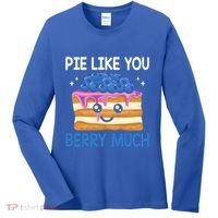 Pie Like Blue Berry Much Blueberries Funny Blueberry Lover Gift Women's Long Sleeve Shirt thumb 0